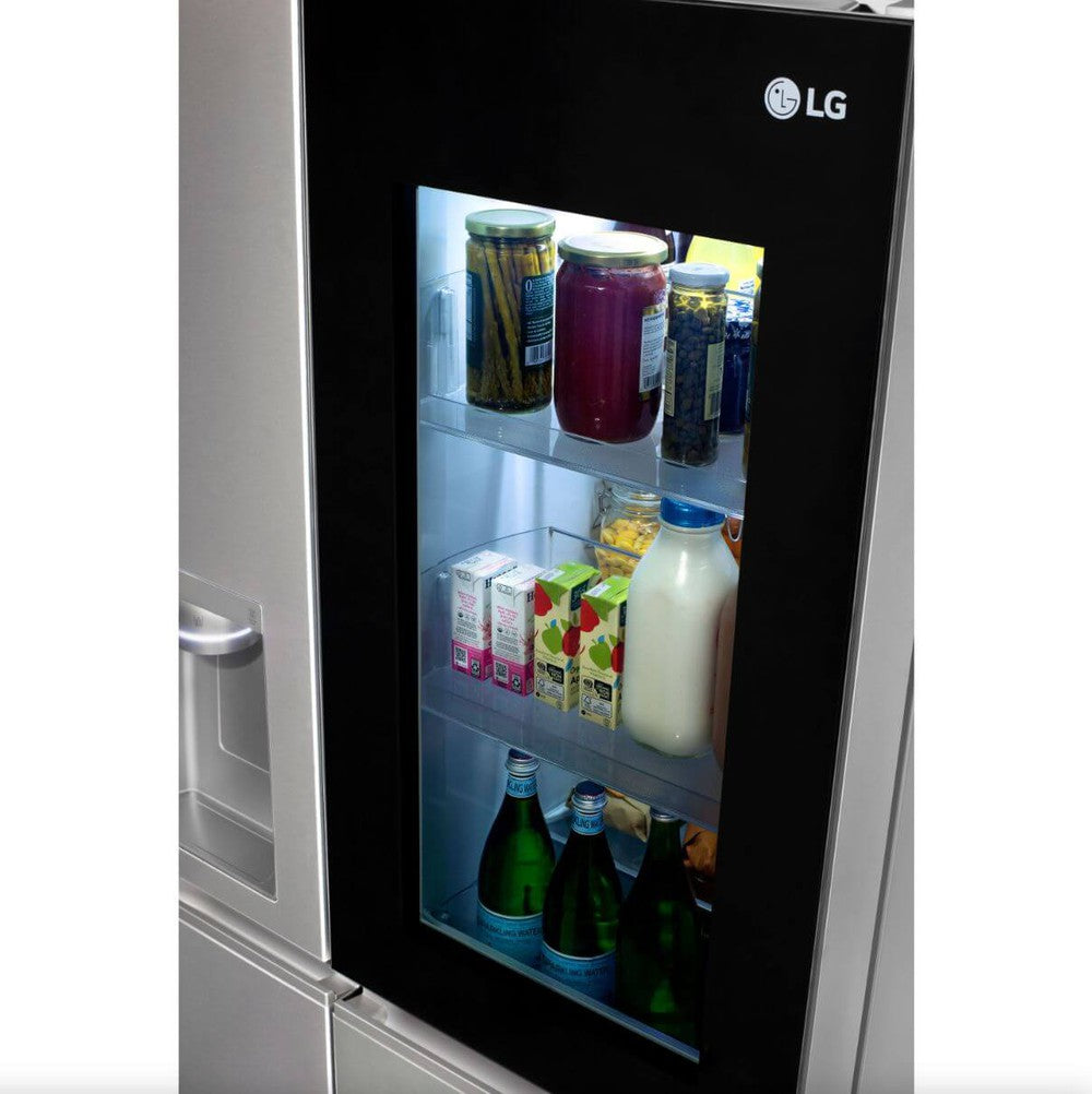 LG 36 Inch Side-by-Side InstaView Refrigerator with Craft Ice in Stainless 27 Cu. Ft. (LRSOS2706S)