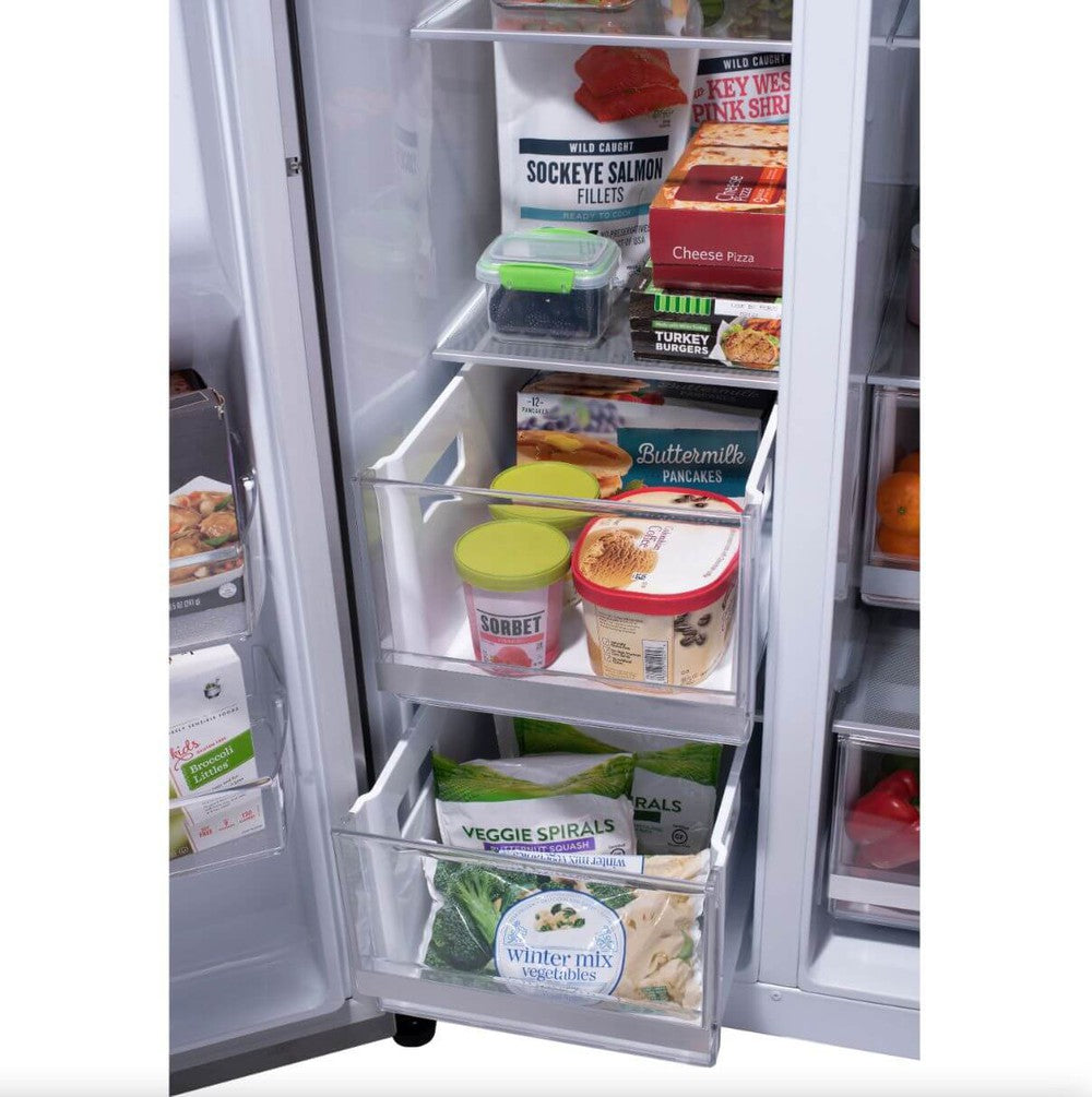 LG 36 Inch Side-by-Side InstaView Refrigerator with Craft Ice in Stainless 27 Cu. Ft. (LRSOS2706S)