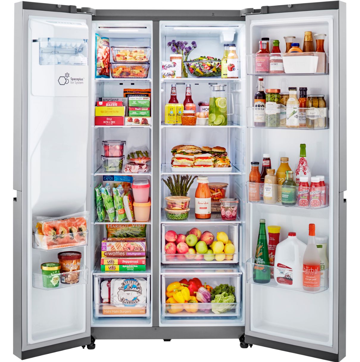 LG 36 Inch Side-by-Side Refrigerator in Stainless Steel 27 Cu. Ft. (LRSXS2706S)
