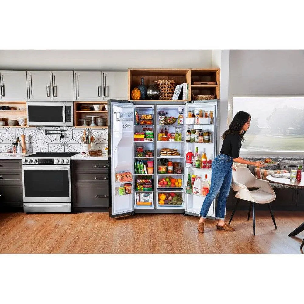 LG 36 Inch Side-by-Side Refrigerator in Stainless Steel Look 27 Cu. Ft. (LRSXS2706V)