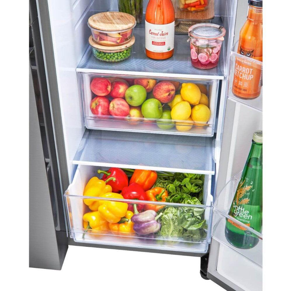 LG 36 Inch Side-by-Side Refrigerator in Stainless Steel Look 27 Cu. Ft. (LRSXS2706V)