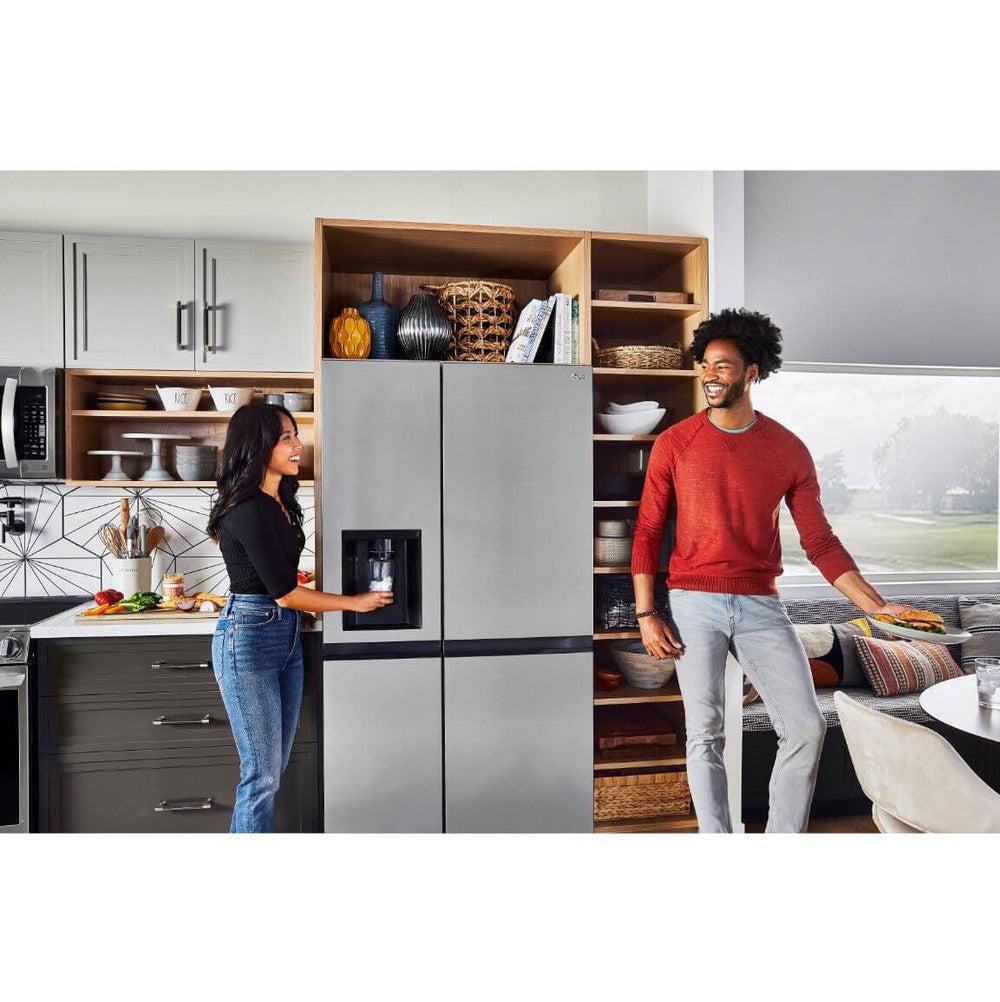 LG 36 Inch Side-by-Side Refrigerator in Stainless Steel Look 27 Cu. Ft. (LRSXS2706V)