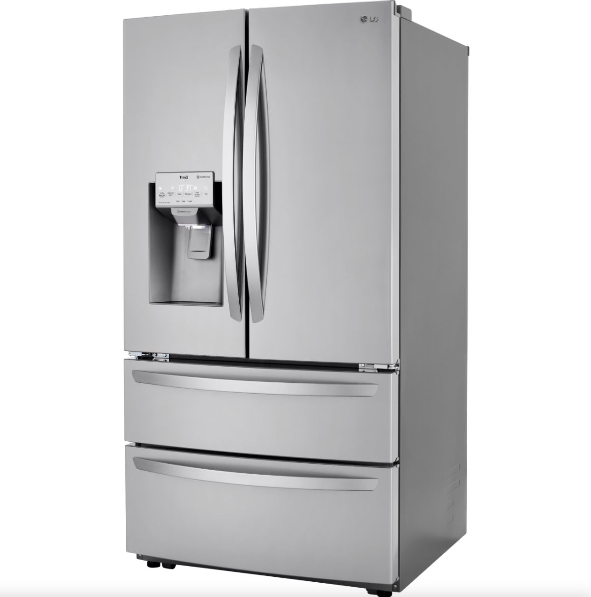 LG 36 Inch Smart Double Freezer Refrigerator with Craft Ice in Stainless Steel 28 Cu. Ft. (LRMXS2806S)