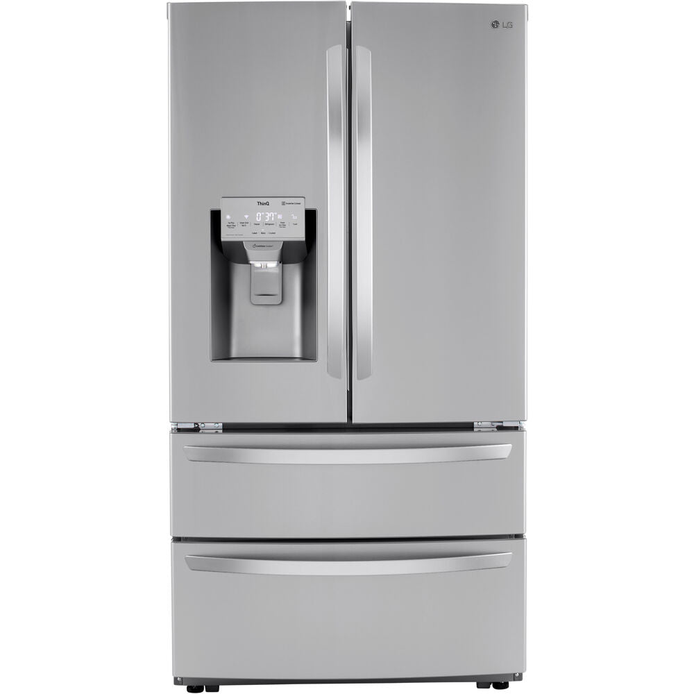 LG 36 Inch Smart Double Freezer Refrigerator with Craft Ice in Stainless Steel 28 Cu. Ft. (LRMXS2806S)