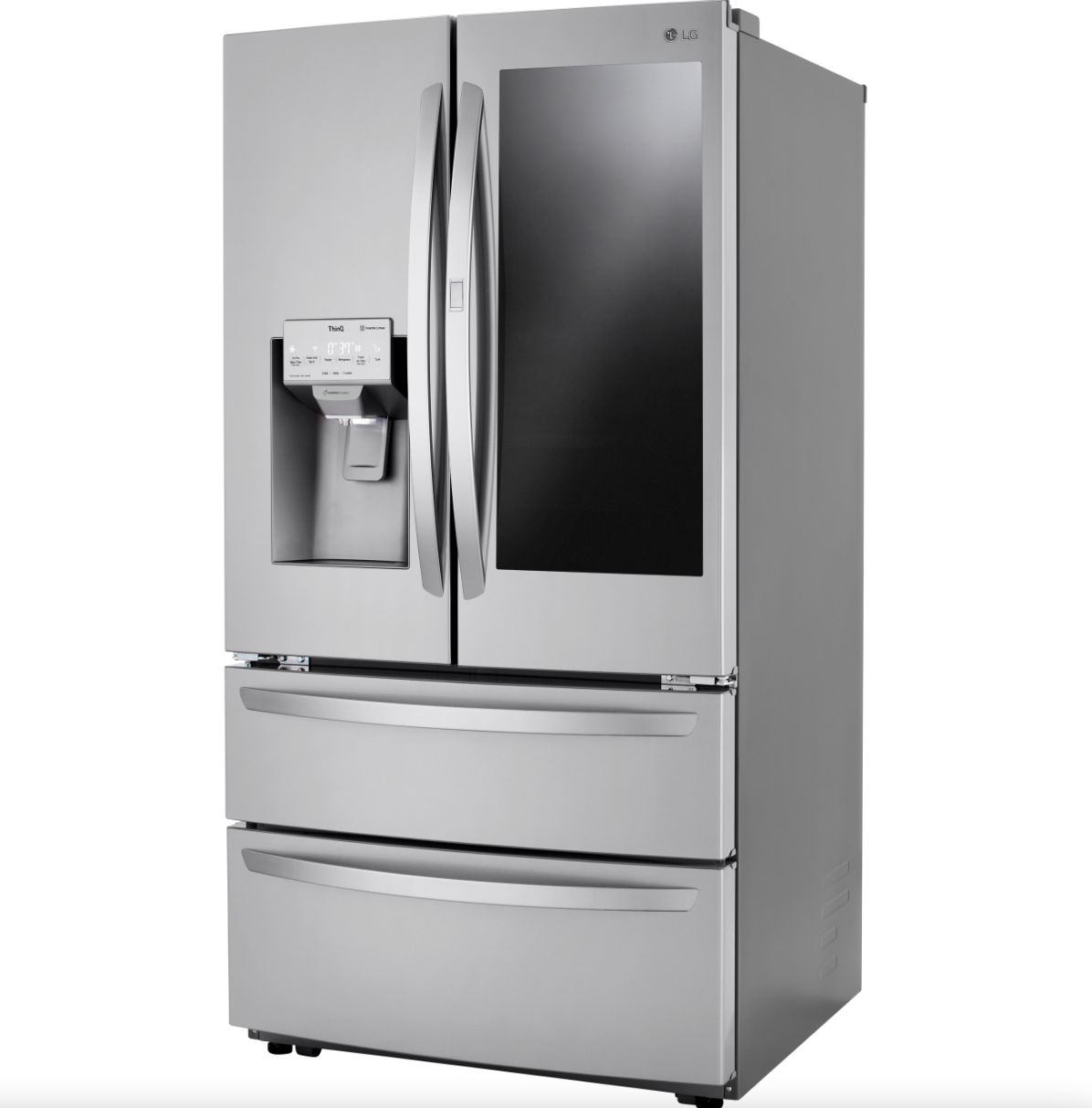 LG 36 Inch Smart InstaView Door-in-Door Double Freezer Refrigerator with Craft Ice in Stainless Steel 28 Cu. Ft. (LRMVS2806S)