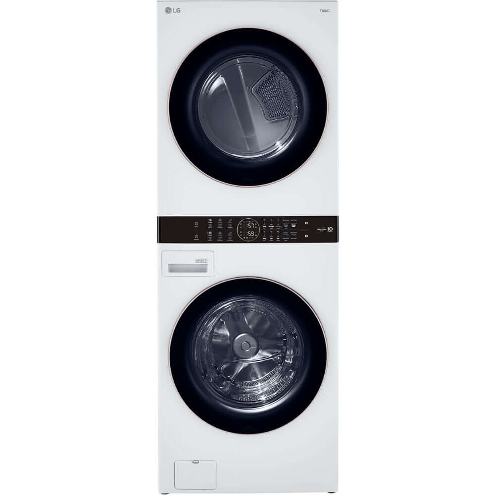 LG 4.5 -Cu. Ft. Washer and 7.4-Cu. Ft. Electric Dryer Single Unit Front Load WashTower with Center Control (WKE100HWA)