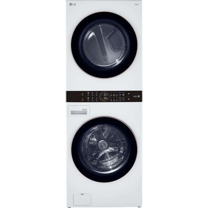 LG 4.5 -Cu. Ft. Washer and 7.4-Cu. Ft. Electric Dryer Single Unit Front Load WashTower with Center Control (WKE100HWA)