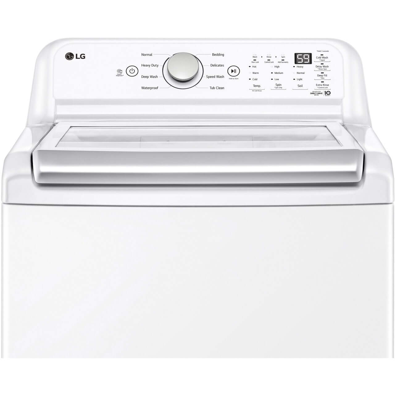 LG 4.8-Cu. Ft. Mega Capacity Top Load Washer with 4-Way Agitator and TurboDrum Technology (WT7155CW)