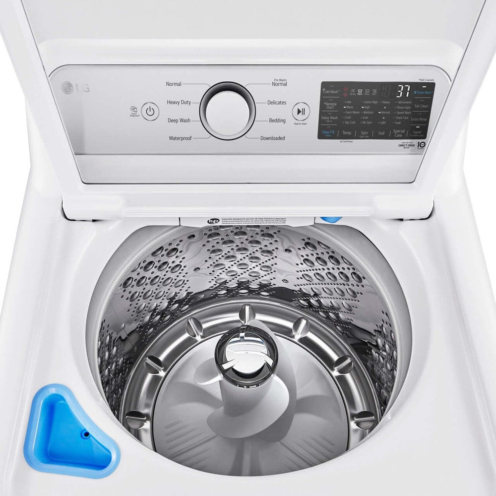 LG 5.3-Cu. Ft. Mega Capacity Smart wi-fi Enabled Top Load Washer with 4-Way Agitator and TurboWash3D Technology (WT7405CW)