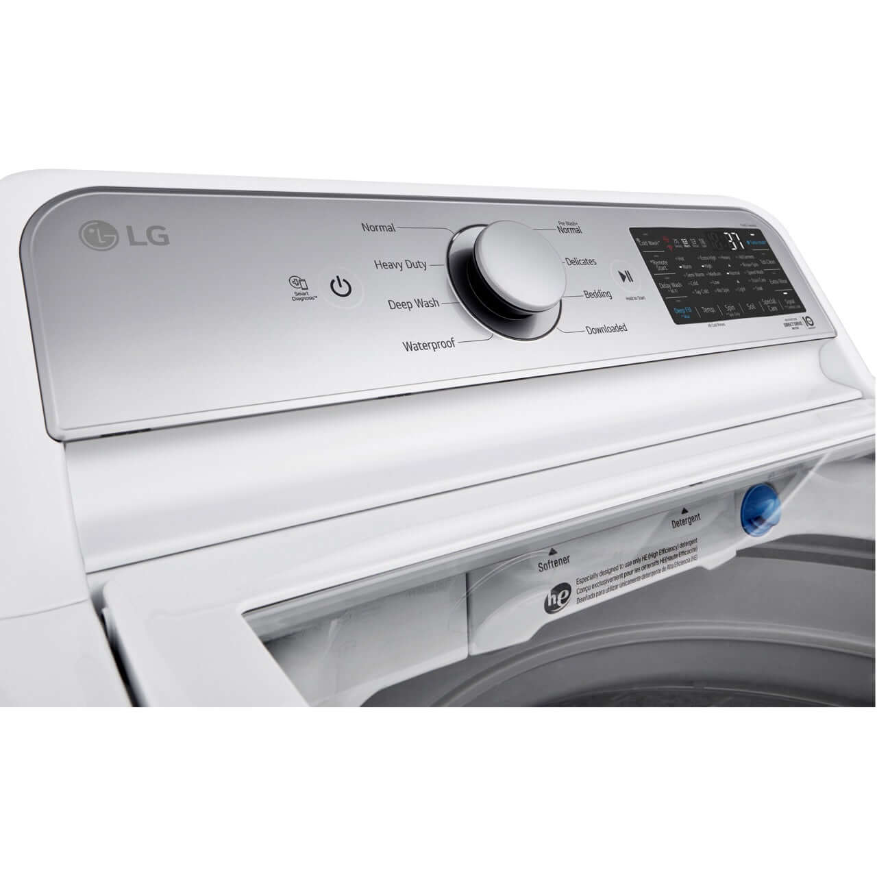 LG 5.3-Cu. Ft. Mega Capacity Smart wi-fi Enabled Top Load Washer with 4-Way Agitator and TurboWash3D Technology (WT7405CW)