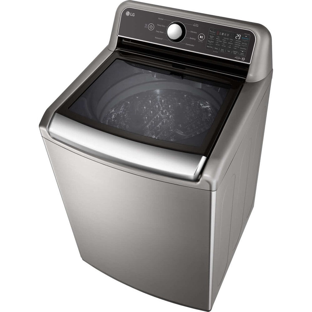 LG 5.5-Cu. Ft. Mega Capacity Smart wi-fi Enabled Top Load Washer with TurboWash3D Technology in Graphite Steel (WT7400CV)