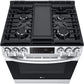 LG 5.8-Cu Ft. Smart Wi-Fi Enabled Fan Convection Gas Slide-in Range with Air Fry and EasyClean (LSGL5833F)