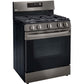 LG 5.8-Cu. Ft. Gas Convection Smart Range with AirFry, Black Stainless Steel (LRGL5823D)