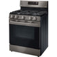 LG 5.8-Cu. Ft. Gas Convection Smart Range with AirFry, Black Stainless Steel (LRGL5823D)