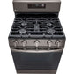 LG 5.8-Cu. Ft. Gas Convection Smart Range with AirFry, Black Stainless Steel (LRGL5823D)