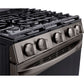 LG 5.8-Cu. Ft. Gas Convection Smart Range with AirFry, Black Stainless Steel (LRGL5823D)