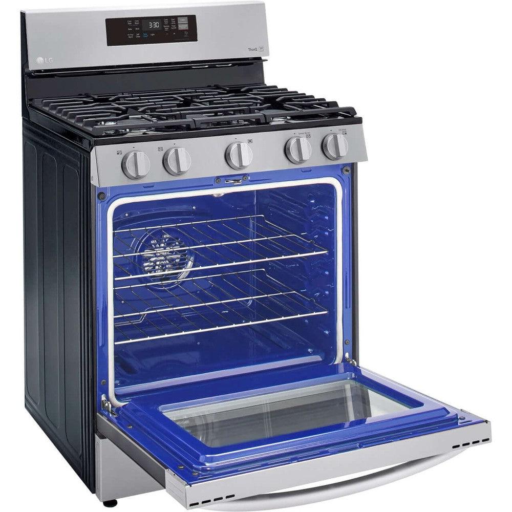 LG 5.8-Cu. Ft. Gas Convection Smart Range with AirFry, Stainless Steel (LRGL5823S)