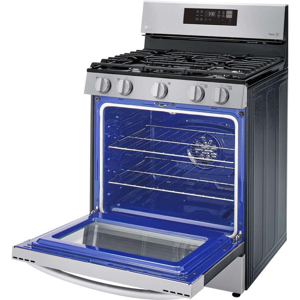LG 5.8-Cu. Ft. Gas Convection Smart Range with AirFry, Stainless Steel (LRGL5823S)