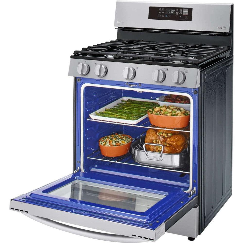 LG 5.8-Cu. Ft. Gas Convection Smart Range with AirFry, Stainless Steel (LRGL5823S)