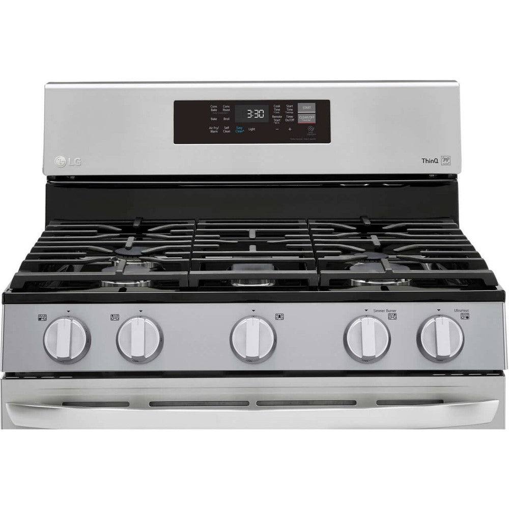 LG 5.8-Cu. Ft. Gas Convection Smart Range with AirFry, Stainless Steel (LRGL5823S)