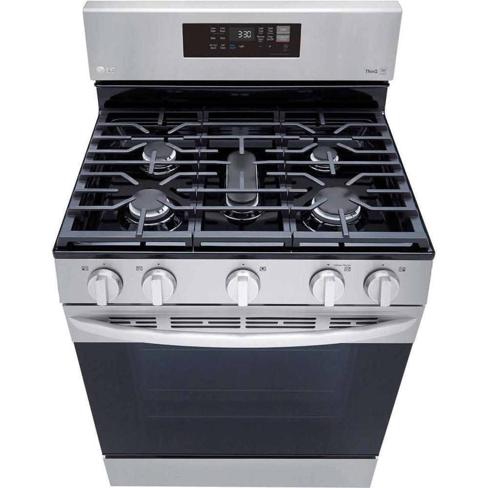 LG 5.8-Cu. Ft. Gas Convection Smart Range with AirFry, Stainless Steel (LRGL5823S)