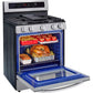 LG 5.8-Cu. Ft. Gas Convection Smart Range with AirFry and InstaView, Stainless Steel (LRGL5825F)
