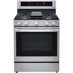 LG 5.8-Cu. Ft. Gas Convection Smart Range with AirFry and InstaView, Stainless Steel (LRGL5825F)