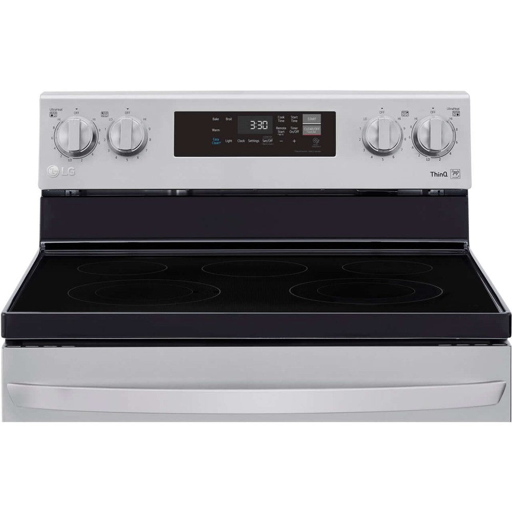 LG 6.3-Cu. Ft. Electric Smart Range with EasyClean, Stainless Steel (LREL6321S)