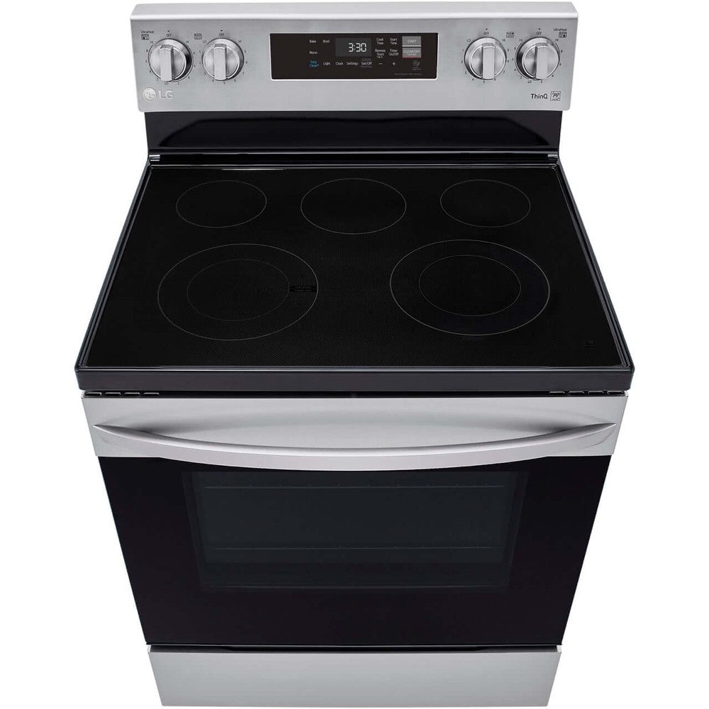 LG 6.3-Cu. Ft. Electric Smart Range with EasyClean, Stainless Steel (LREL6321S)