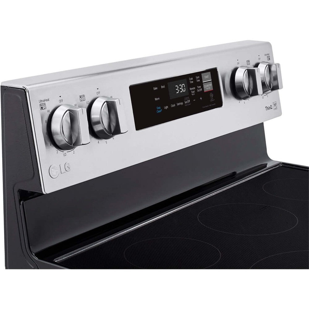 LG 6.3-Cu. Ft. Electric Smart Range with EasyClean, Stainless Steel (LREL6321S)