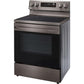 LG 6.3-Cu. Ft. Electric Smart Range with EasyClean and AirFry Black Stainless Steel (LREL6323D)