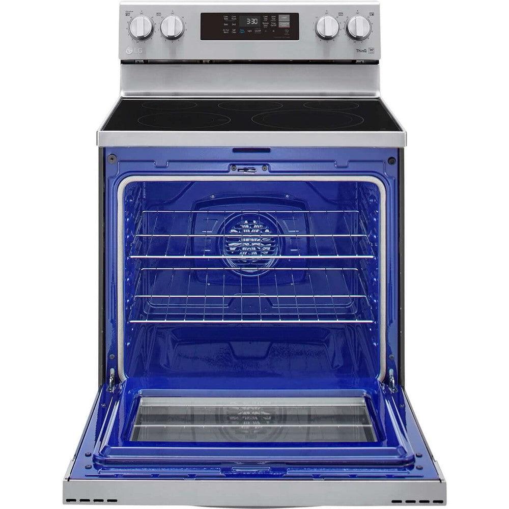 LG 6.3-Cu. Ft. Electric Smart Range with EasyClean and AirFry Stainless Steel (LREL6323S)