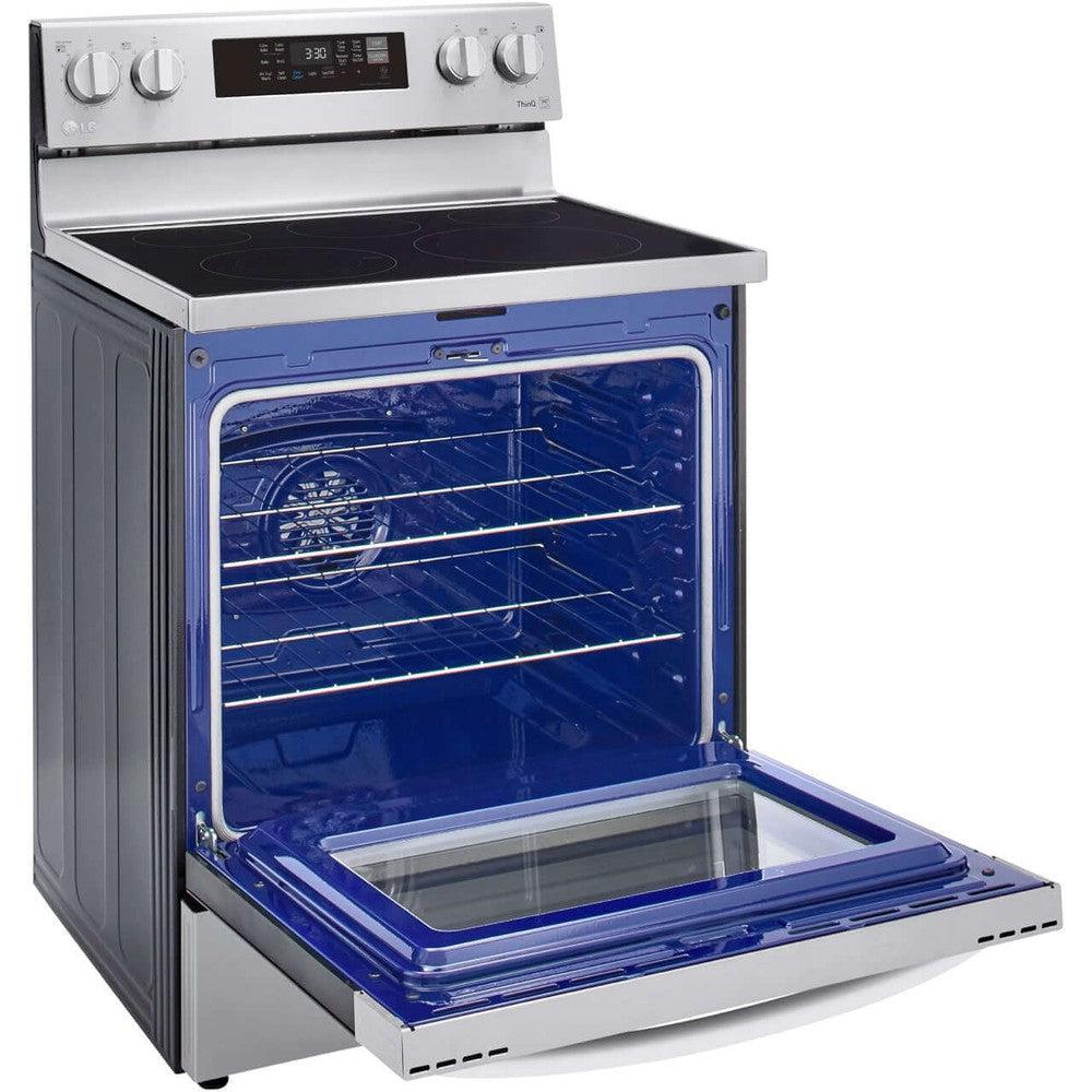 LG 6.3-Cu. Ft. Electric Smart Range with EasyClean and AirFry Stainless Steel (LREL6323S)