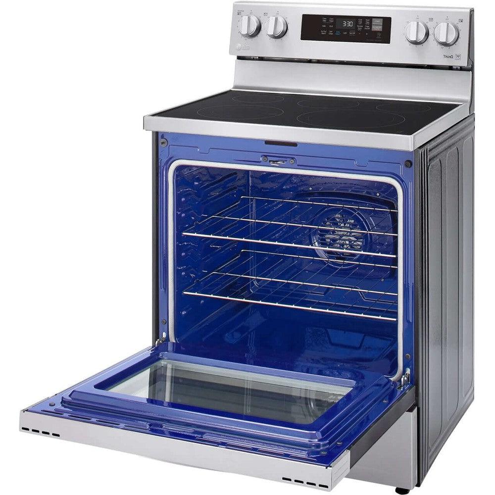 LG 6.3-Cu. Ft. Electric Smart Range with EasyClean and AirFry Stainless Steel (LREL6323S)