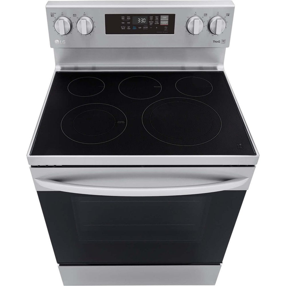 LG 6.3-Cu. Ft. Electric Smart Range with EasyClean and AirFry Stainless Steel (LREL6323S)