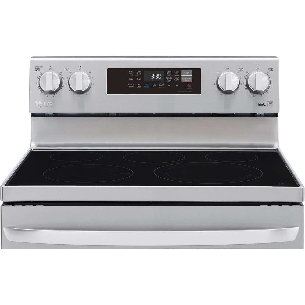 LG 6.3-Cu. Ft. Electric Smart Range with EasyClean and AirFry Stainless Steel (LREL6323S)