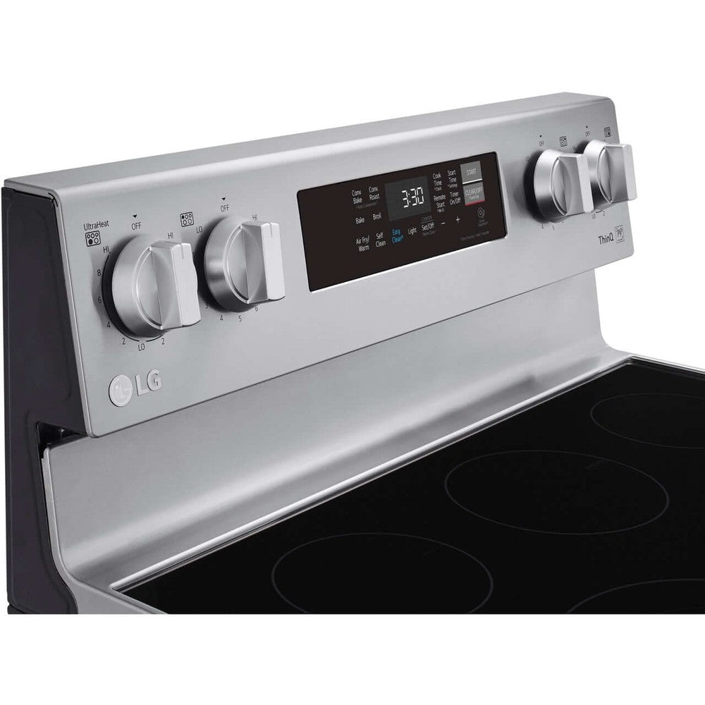 LG 6.3-Cu. Ft. Electric Smart Range with EasyClean and AirFry Stainless Steel (LREL6323S)