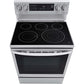 LG 6.3-Cu. Ft. Electric Smart Range with InstaView and AirFry, Stainless Steel (LREL6325F)