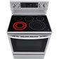 LG 6.3-Cu. Ft. Electric Smart Range with InstaView and AirFry, Stainless Steel (LREL6325F)