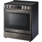 LG 6.3-Cu. Ft. Smart Wi-Fi Enabled ProBake Convection InstaView Electric Slide-in Range with Air Fry, Black Stainless Steel (LSEL6335D)