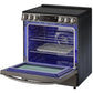 LG 6.3-Cu. Ft. Smart Wi-Fi Enabled ProBake Convection InstaView Electric Slide-in Range with Air Fry, Black Stainless Steel (LSEL6335D)