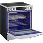 LG 6.3-Cu. Ft. Smart Wi-Fi Enabled ProBake Convection InstaView Electric Slide-in Range with Air Fry, Stainless Steel (LSEL6335F)