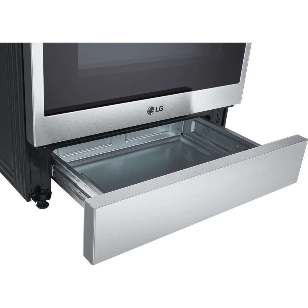 LG 6.3-Cu. Ft. Smart Wi-Fi Enabled ProBake Convection InstaView Electric Slide-in Range with Air Fry, Stainless Steel (LSEL6335F)