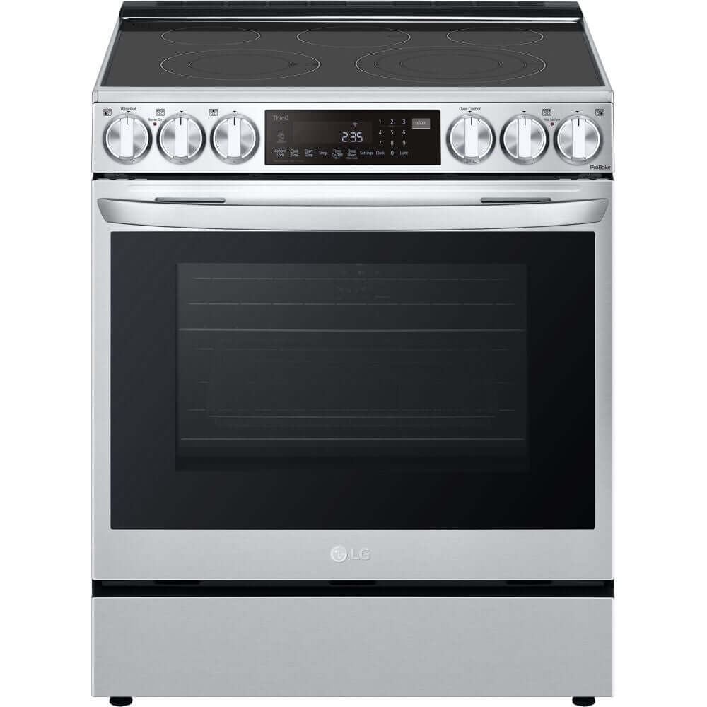 LG 6.3-Cu. Ft. Smart Wi-Fi Enabled ProBake Convection InstaView Electric Slide-in Range with Air Fry, Stainless Steel (LSEL6335F)