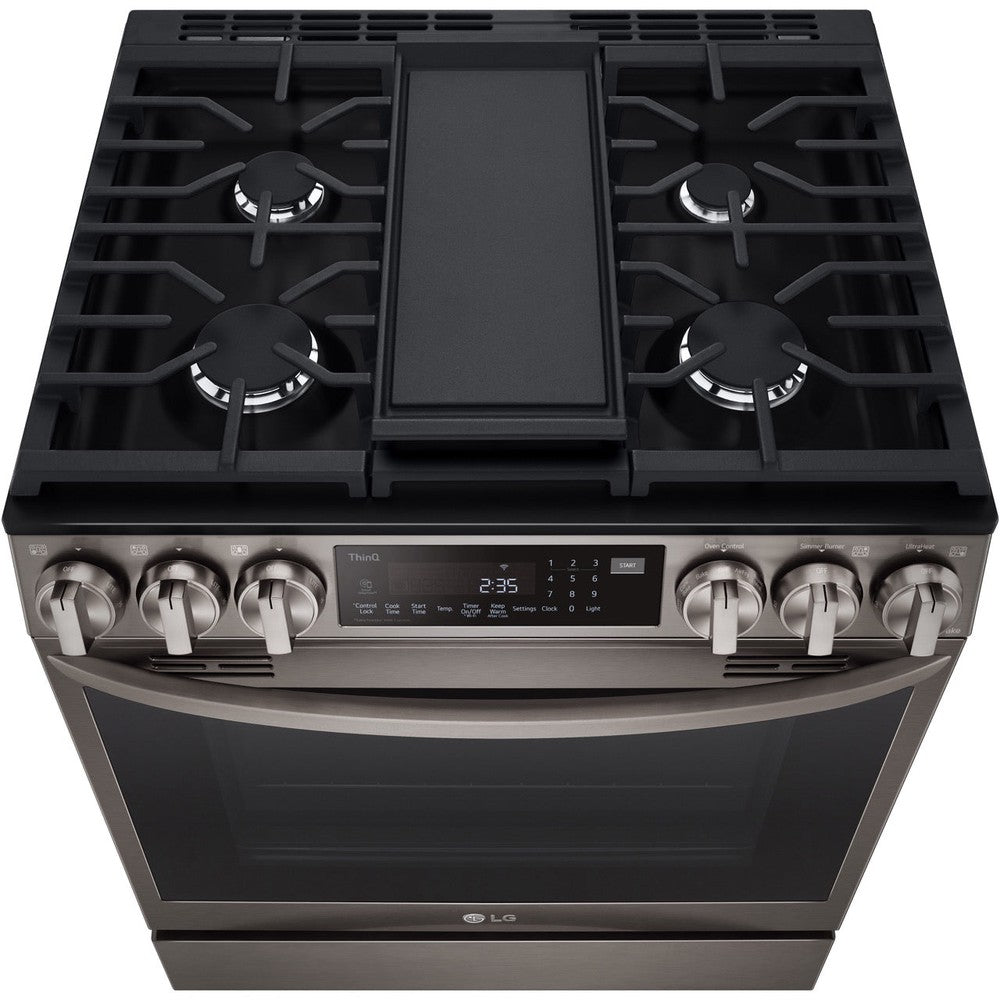 Lg Range Rack LG Wi-Fi Enabled Gas Range with Air Fry - Black Stainless Steel (LSGL6335D)