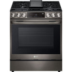 LG 6.3-Cu. Ft. Smart Wi-Fi Enabled ProBake Convection InstaView Gas Slide-in Range with Air Fry, Black Stainless Steel (LSGL6335D)