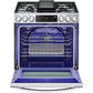 LG 6.3-Cu. Ft. Smart Wi-Fi Enabled ProBake Convection InstaView Gas Slide-in Range with Air Fry, Stainless Steel (LSGL6337F)