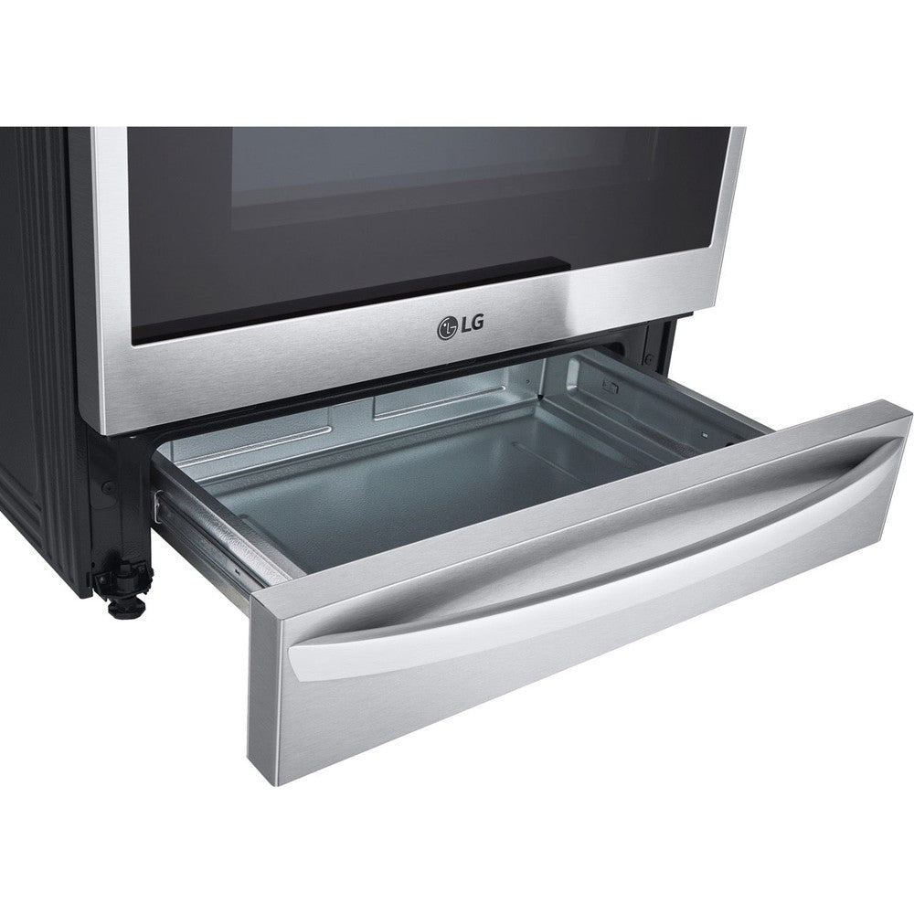 LG 6.3-Cu. Ft. Smart Wi-Fi Enabled ProBake Convection InstaView Gas Slide-in Range with Air Fry, Stainless Steel (LSGL6337F)