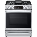LG 6.3-Cu. Ft. Smart Wi-Fi Enabled ProBake Convection InstaView Gas Slide-in Range with Air Fry, Stainless Steel (LSGL6337F)