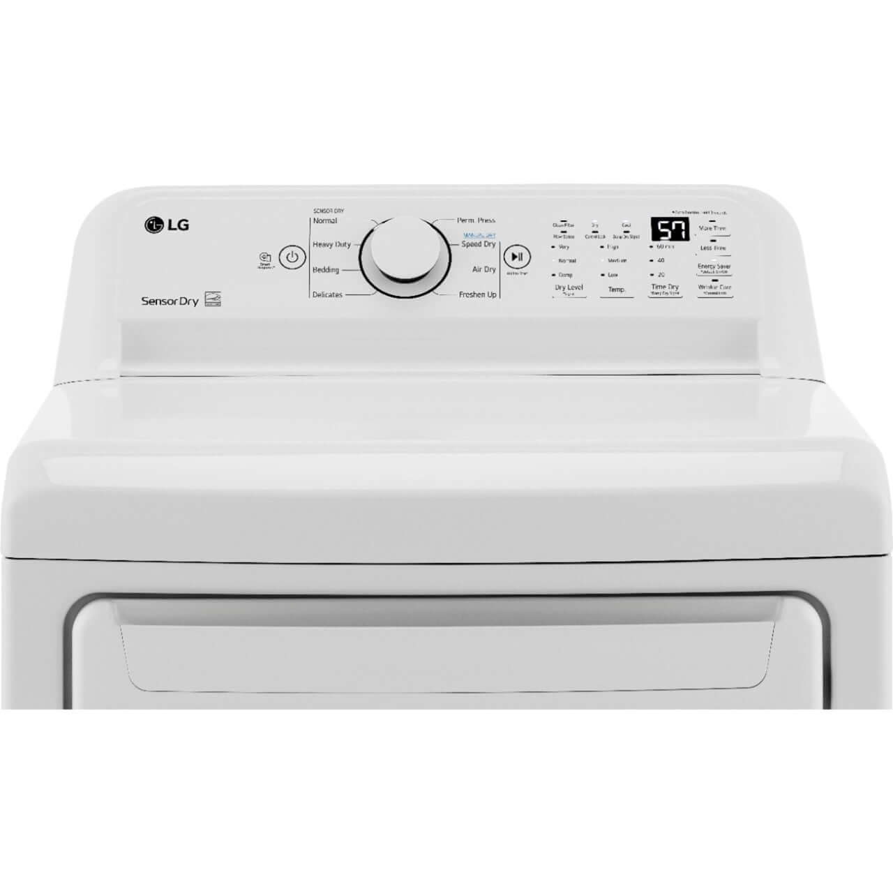 LG 7.3-Cu. Ft. Ultra Large Capacity Electric Dryer with Sensor Dry Technology in White (DLE7000W)